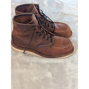 Red Wing Classic 1907 Moc Toe Boot for Men, Size 9- Copper